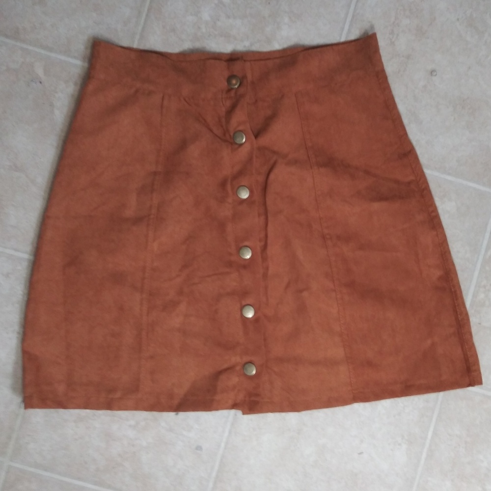 🎉SALE Khaki Suede Skirt